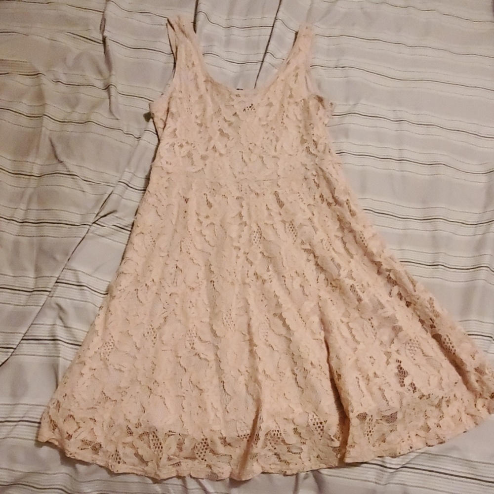 Light Pink Short Lace dress